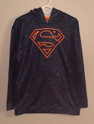 Superman DC Comics Youth XL (18/20) Blue And Orange Hoodie Pullover - Image 1 of 4