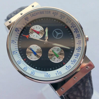 Reloj deportivo cronógrafo Mercedes Benz clásico aviador piloto carreras conductor Foto 1 de 4