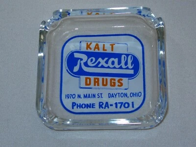 CENICERO PUBLICIDAD FARMACIA COLD REXALL DE COLECCIÓN DAYTON OHIO TELÉFONO RA-1701 Foto 1 de 4