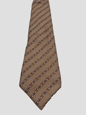 CELINE PARIS мужской галстук классический золотой цепи 100% шелк сделано Италия - Изображение 1 из 3