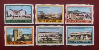 ROMANIA 1979 MNH Modern Architecture Mi 3601-6 Scott 2848-53 Yt 3175-80 XF 1518 - Image 1 of 2