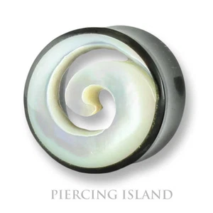 Paar ! 6mm - 16mm HORN PERLMUTT Flesh Tunnel Tube Ear Plug Ohr Piercing 277 - Bild 1 von 1