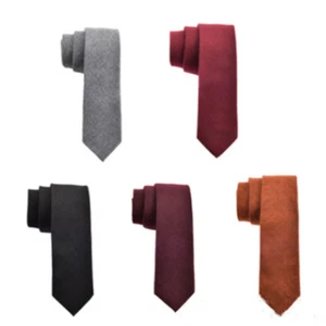 Men's Plain Tie Wool Tie Knit Knitted Tie Necktie Slim Skinny Woven Fashion - Bild 1 von 6