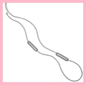 NEW Brighton FERRARA Long Silver Necklace Elegant Retail $98 NWT - Picture 1 of 4