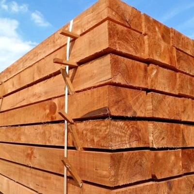 Railway Sleepers Pressure Treated-Brown/Green- 200x100x2400-MIN 3- FAST DELIVERY - Image 1 of 4
