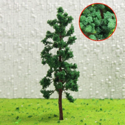 20pcs Model Trains O Scale 1:50 Deep Green Model Trees 4In Iron Wire D11040 - Image 1 of 4