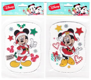 DISNEY - Juego de adhesivos de gel para ventanas de Navidad de Mickey Mouse y Minnie Mouse - Imagen 1 de 3