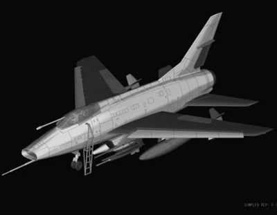 F-100C SUPER SABRE 1/48 aircraft Trumpeter model plane kit 02838 - Image 1 of 4