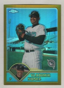 2003 Topps Chrome Gold Refractor #190 Vladimir Nunez Florida Marlins ##/449 BV$6 - Picture 1 of 1