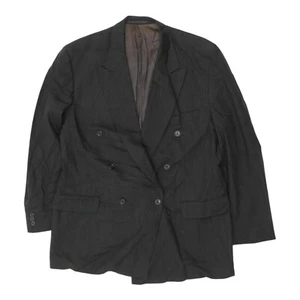 Pierre Cardin Mens Black Double Breasted Blazer Jacket | Vintage Designer Suit - Picture 1 of 3