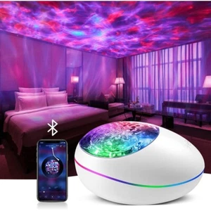 WEISSER USB Galaxy Sternenprojektor Nachtlicht LED Mond Ozean Himmel Welle Lampe Geschenk - Bild 1 von 11