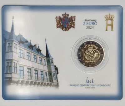 2 Euro Luxemburg 2024 Feiersteppler Mzz. Rabe st Coincard Einführung Franken - Bild 1 von 3