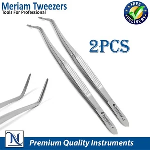 Dental Meriam Pinzette Medizin Pflege Baumwolle Verband Gewebe Pinzette X2 - Bild 1 von 3
