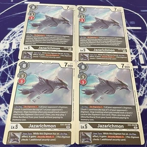 x4 Jazarichmon EX3-052 R Playset Digimon TCG Draconic Roar - Picture 1 of 1