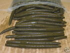 Pack de 50 bâton 4 pouces style Senko vert citrouille sac en vrac leurre basse ver en plastique