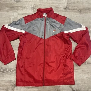 Vintage Nike Jacket Youth XL Red Windbreaker Track Color block - Picture 1 of 4