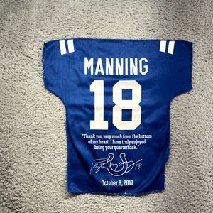 NFL Indianapolis Colts Peyton Manning #18 October 8 2017 Retirement Towel HOF - Picture 1 of 3