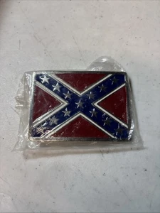 Western Express Inc. Belt Buckle blue and red with stars Serial #2202 - Picture 1 of 9