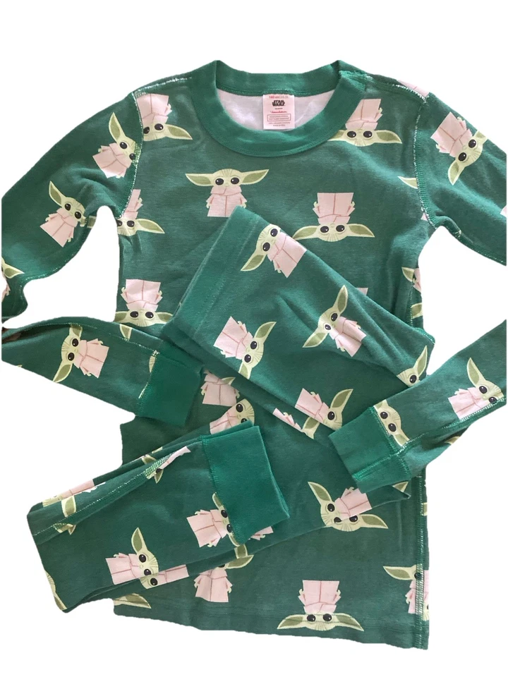 Hanna Andersson Boys Organic Cotton Grogu Pj’s Star Wars , Sz 140cm, 10. - Image 1 of 3