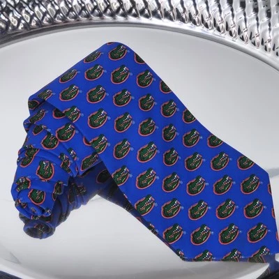 University Of Florida Gators Tie By Eagles Wings Blue w/ Gator Head Logo 58"x3¾" - Image 1 of 4