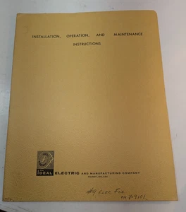 The Ideal Electric Manufacturing Installation Operation Maintenance Instructions - Picture 1 of 6