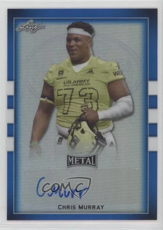 2018 Leaf Metal US Army All-American Bowl Blue /50 Chris Murray #BA-CM3 Auto - Image 1 of 2