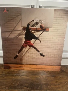 "Póster de colección 1991 Michael Jordan Air Jordan Nike Reverse Dunk raro 24x24"" montado" - Imagen 1 de 21