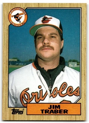 1987 Topps Jim Traber Baltimore Orioles #484 - Image 1 of 2