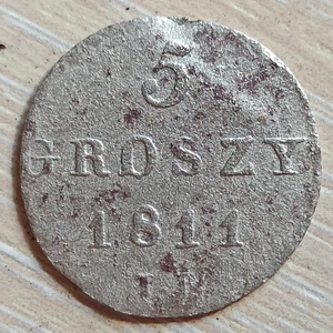 5 groszy 1811 Großherzogtum Warschau. Polen Silbermünze Groschen Grosch Gross - Bild 1 von 4