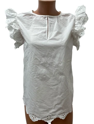 WEEKEND by MAX MARA size M blouse top white lace sleeveless - Image 1 of 4