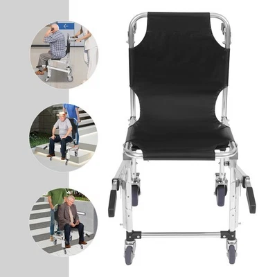 EMS Foldable Emergency Stair Chair 4 Wheels Climbing Wheelchair Evacuation Chair - Image 1 of 4