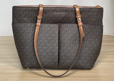 Michael Kors Bedford Tote Shoulder Bag M Medium Women's Top Zip Pebbled Leather - Image 1 of 4