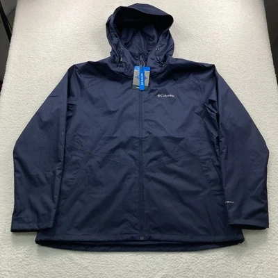 Chaqueta Columbia Lowland Ultra para mujer XL azul marino OMNI-TECH impermeable con capucha Foto 1 de 4