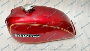 Honda CB 500 CB500T 500 Twin 1975 - 76 Model Steel Red Painted Petrol Tank - Picture 1 of 5