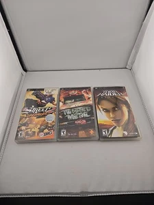 Lote de 3 Juegos PSP Estuche y Manual Solo NFL Street Tomb Raider Twisted Metal - Imagen 1 de 14