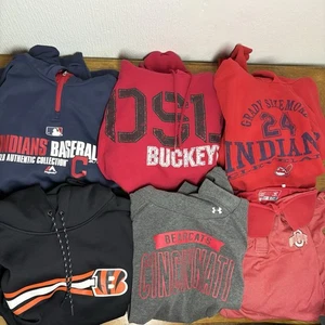 Abbigliamento Uomo Lotto 6 Pezzi Sport Vintage Cleveland Indians Rivenditore Bulk Ohio - Foto 1 di 7