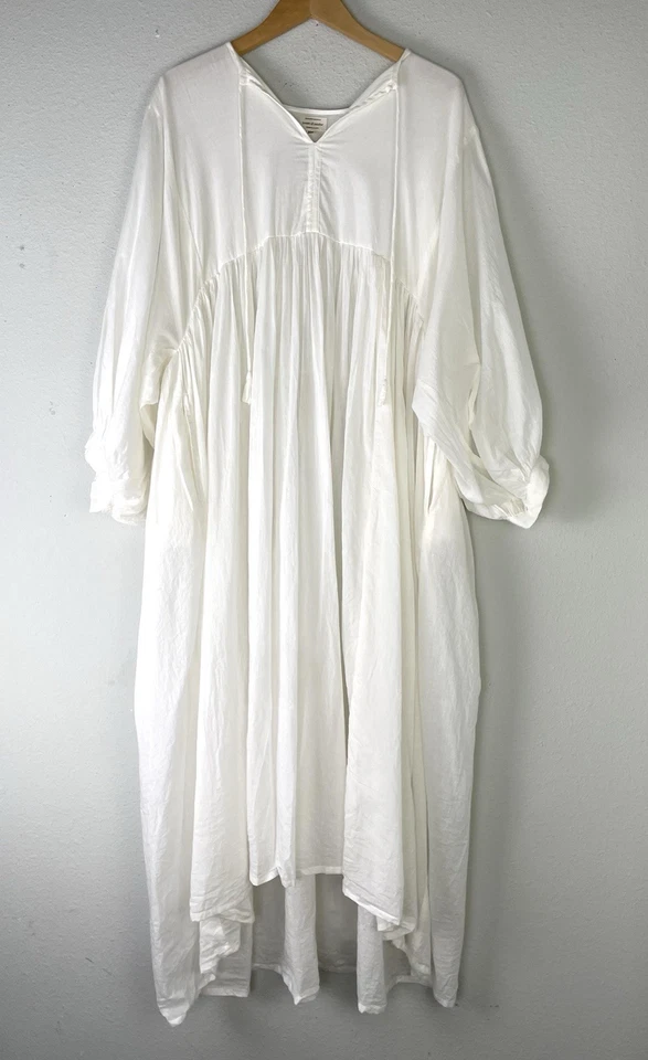 House of Sundar Maya Midi Dress White Cotton Prairie Boho Women’s Size XXL - Image 1 of 4
