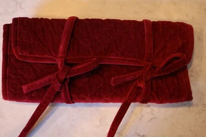 AUSGEZEICHNETE ROTE SAMT Keramik Scheune Julie Schmuckrolle Reise 10" breit - Bild 1 von 4