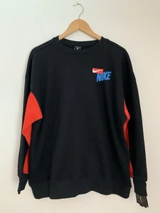Nike DRI-FIT Get Fit Sweatshirt Women Sz M Oversize Crew Streetwear Retro Feel - Picture 1 of 11