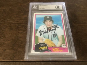 1981 O-PEE-CHEE MARK FIDRYCH AUTOGRAPHED CARD TIGERS BECKETT AUTHENTIC - Picture 1 of 1
