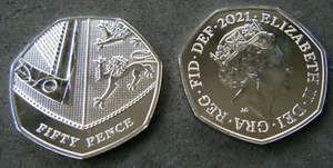 Moneda Royal Shield 2021 bu 50p Royal Mint - brillante sin circular - Imagen 1 de 1