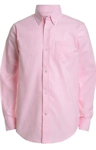 Izod boys Long Sleeve Solid Button-Down Oxford Shirt, Medium Pink, 12 Regular - Picture 1 of 3