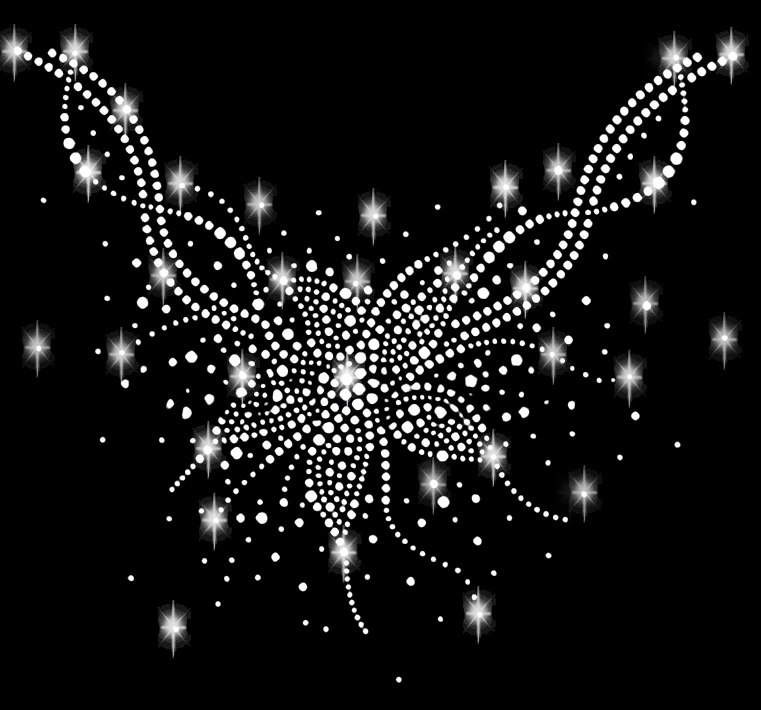 STRASS BLUMEN Dekolleté 25x22cm BÜGELBILD HOTFIX APPLIKATION BLUME AUSSCHNITT XL - Bild 1 von 2