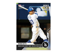 2020 TOPPS NOW #447 MOOKIE BETTS IMPACTS WORLD SERIES GAME 1 WITH POWER & SPEED