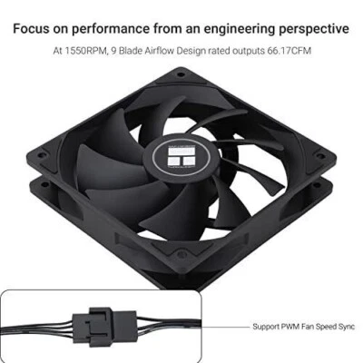 Thermalright TL-C12C X3 CPU Fan 120Mm Case Cooler Fan, 4Pin PWM Silent Computer - Image 1 of 4