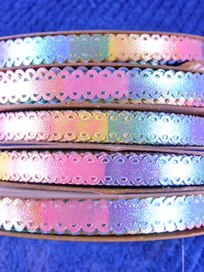 Vintage RAINBOW Polyester Ribbon - 1/2" - 125 Yards (5x25 YD Spools) - Picture 1 of 3
