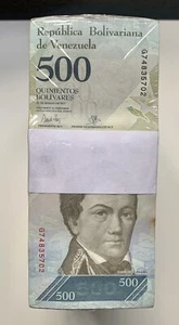 x1000 tickets VENEZUELA 500 Bolivares 2016/2017 used brick (10xBUNDLE) - Picture 1 of 3
