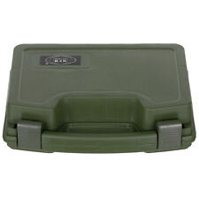 Small Single Army Pistol Gun Carry Hand Case Lockable Padded Plastic Olive Green