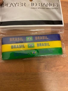 3 Stück Brasilien Land Flagge Silikon Armband Sport Fußball Armbands Bra - Bild 1 von 2