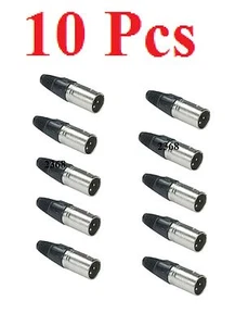 Lote de 10 piezas - XLR macho cable de audio conector tipo soldadura micrófono micrófono - Imagen 1 de 1